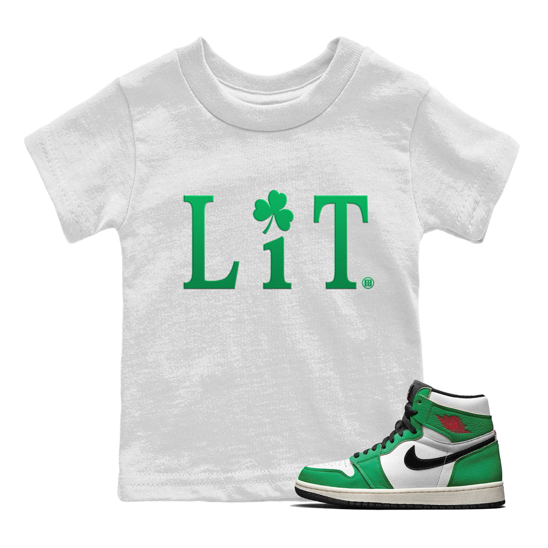 Lit Kids Tops - Air Jordan 1 Lucky Green