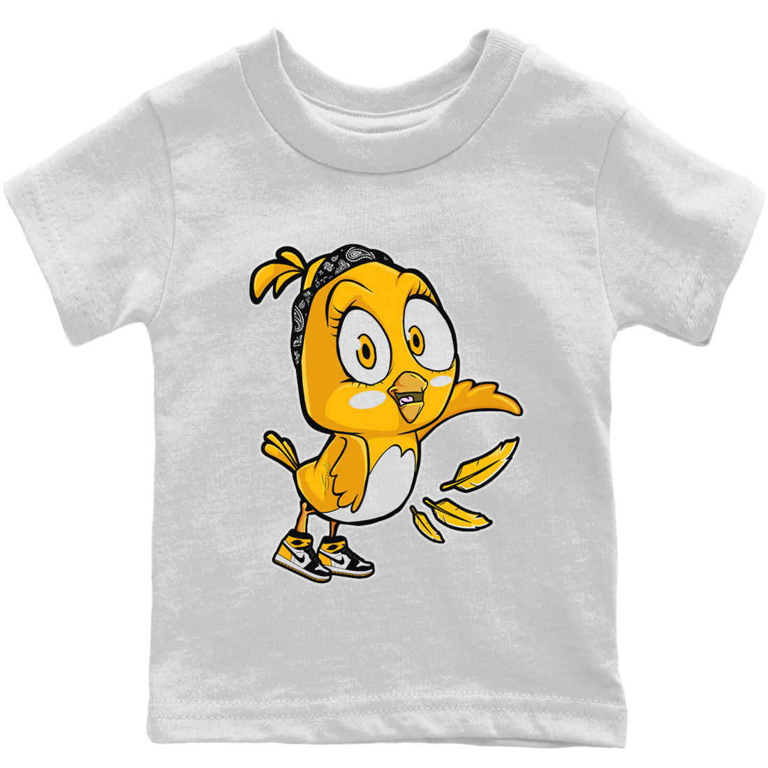 Little Birds Kids Tops - Air Jordan 1 Yellow Toe