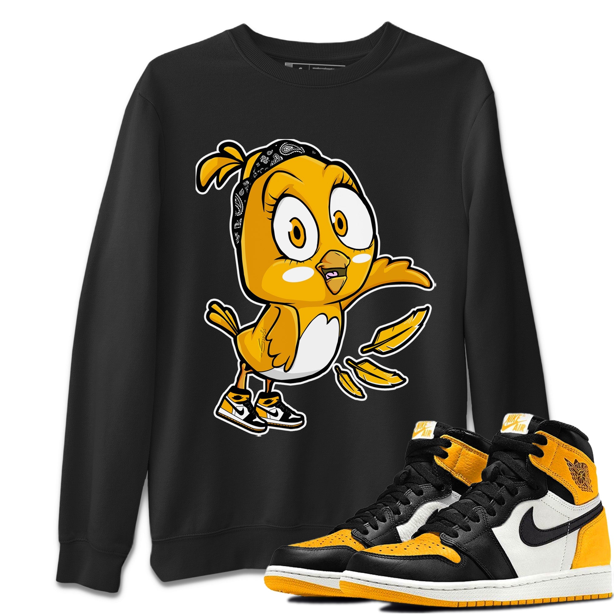 Little Birds Unisex Tops - Air Jordan 1 Yellow Toe