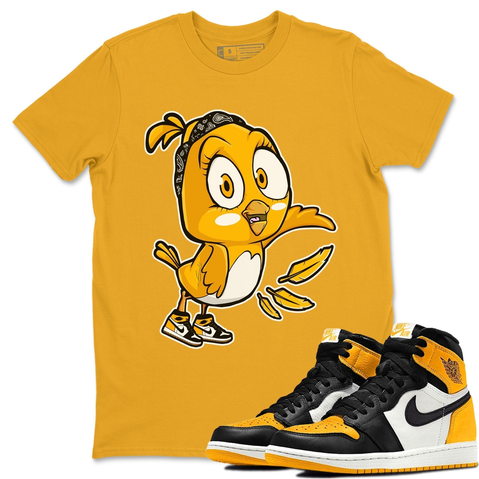 Little Birds Unisex Tops - Air Jordan 1 Yellow Toe