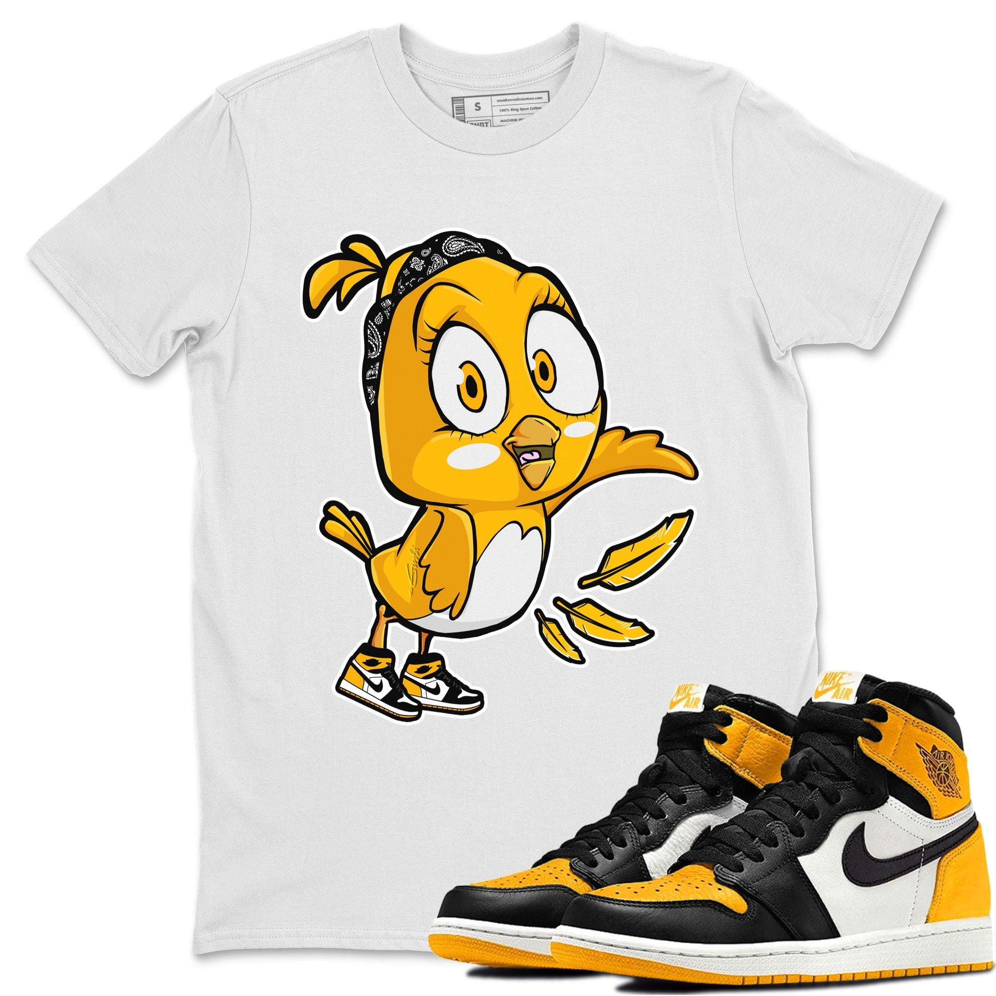 Little Birds Unisex Tops - Air Jordan 1 Yellow Toe