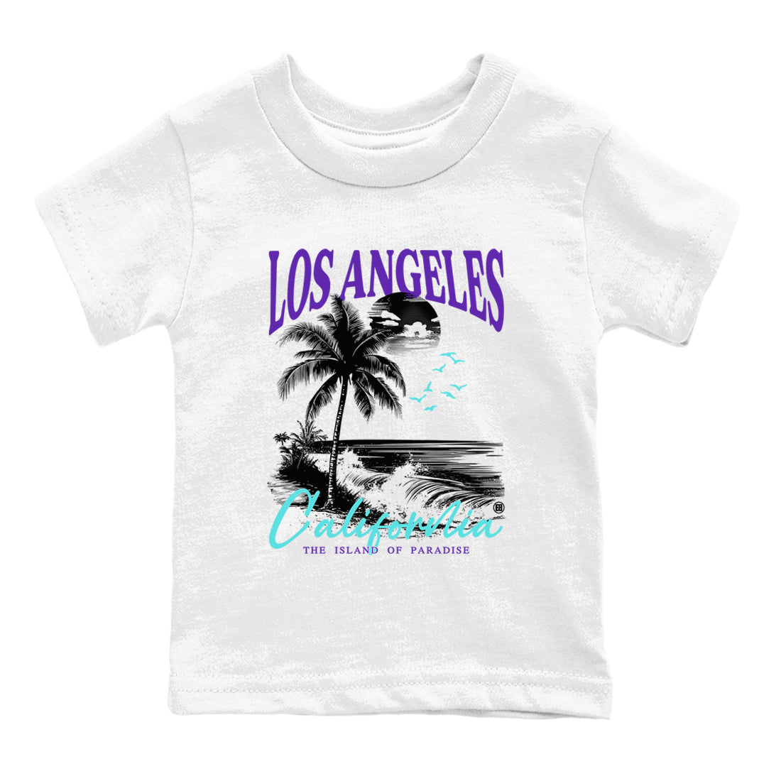 Los Angeles California snkmatch Tees Kids - Air Jordan 5 Grape