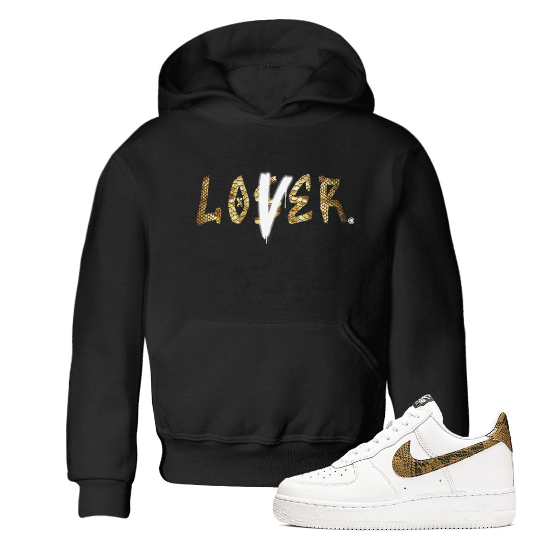 Loser Lover snkmatch Tees Kids - Air Force 1 Ivory Snake