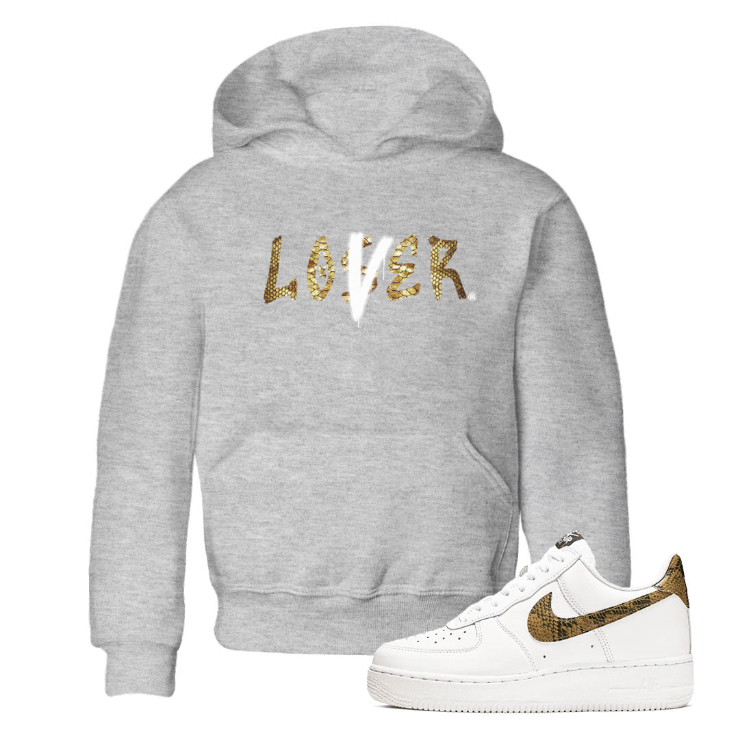 Loser Lover snkmatch Tees Kids - Air Force 1 Ivory Snake