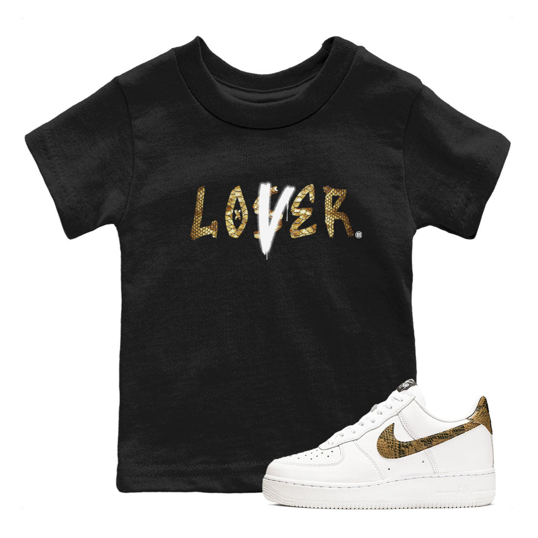 Loser Lover snkmatch Tees Kids - Air Force 1 Ivory Snake