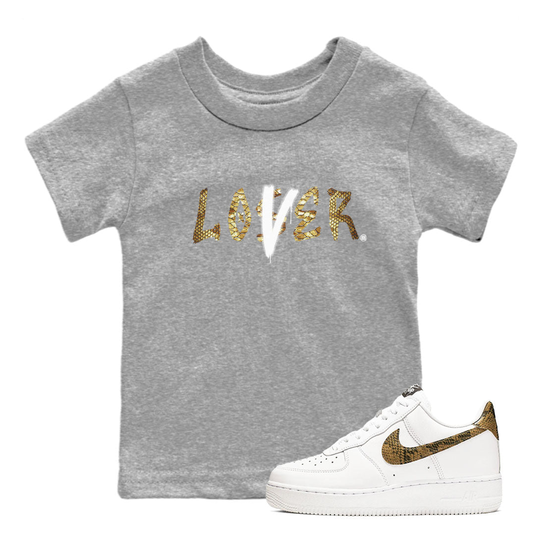 Loser Lover snkmatch Tees Kids - Air Force 1 Ivory Snake