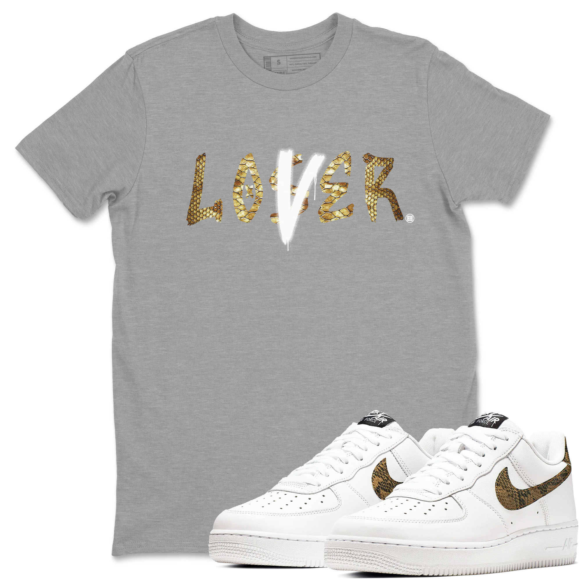 Loser Lover snkmatch Tees - Air Force 1 Ivory Snake