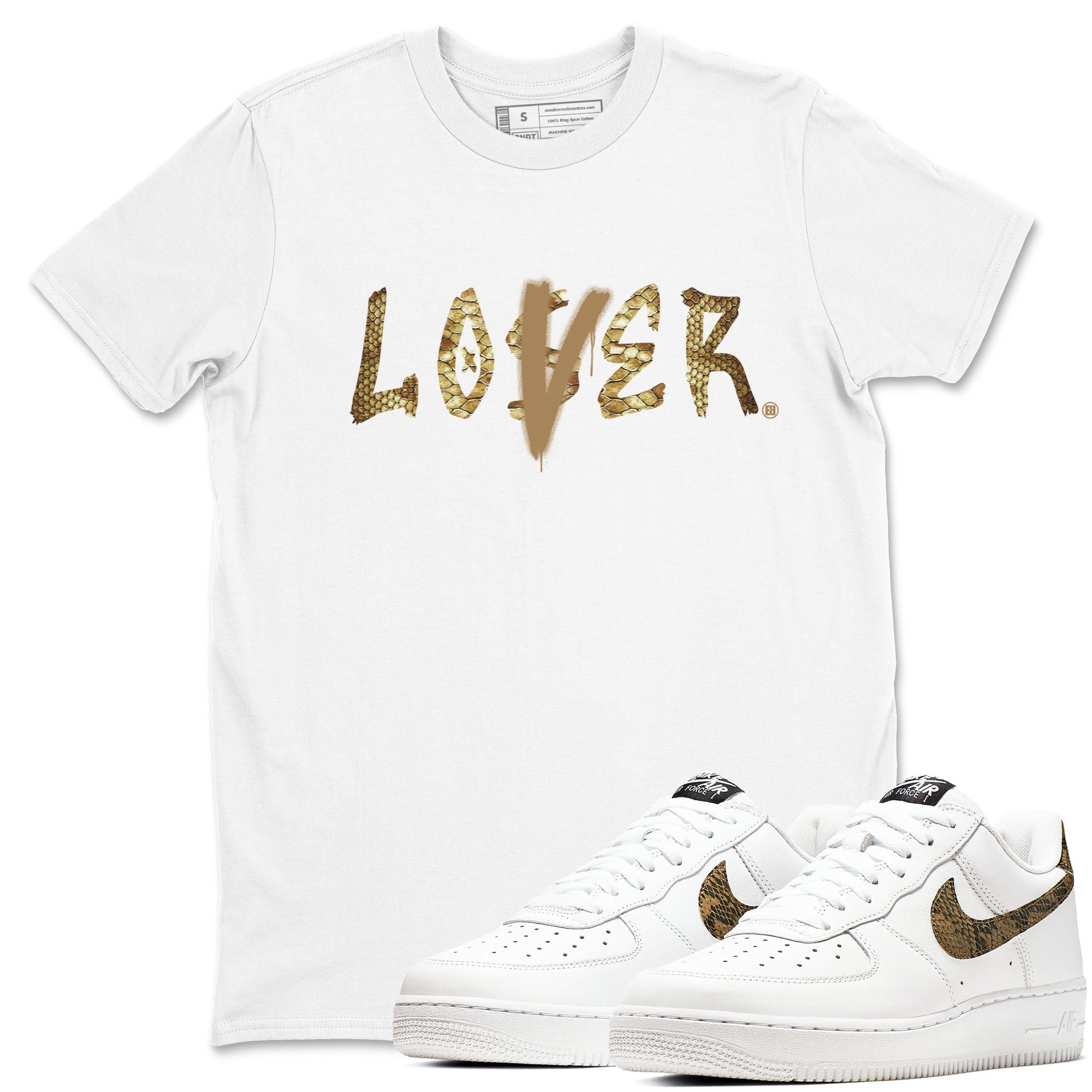 Loser Lover snkmatch Tees - Air Force 1 Ivory Snake
