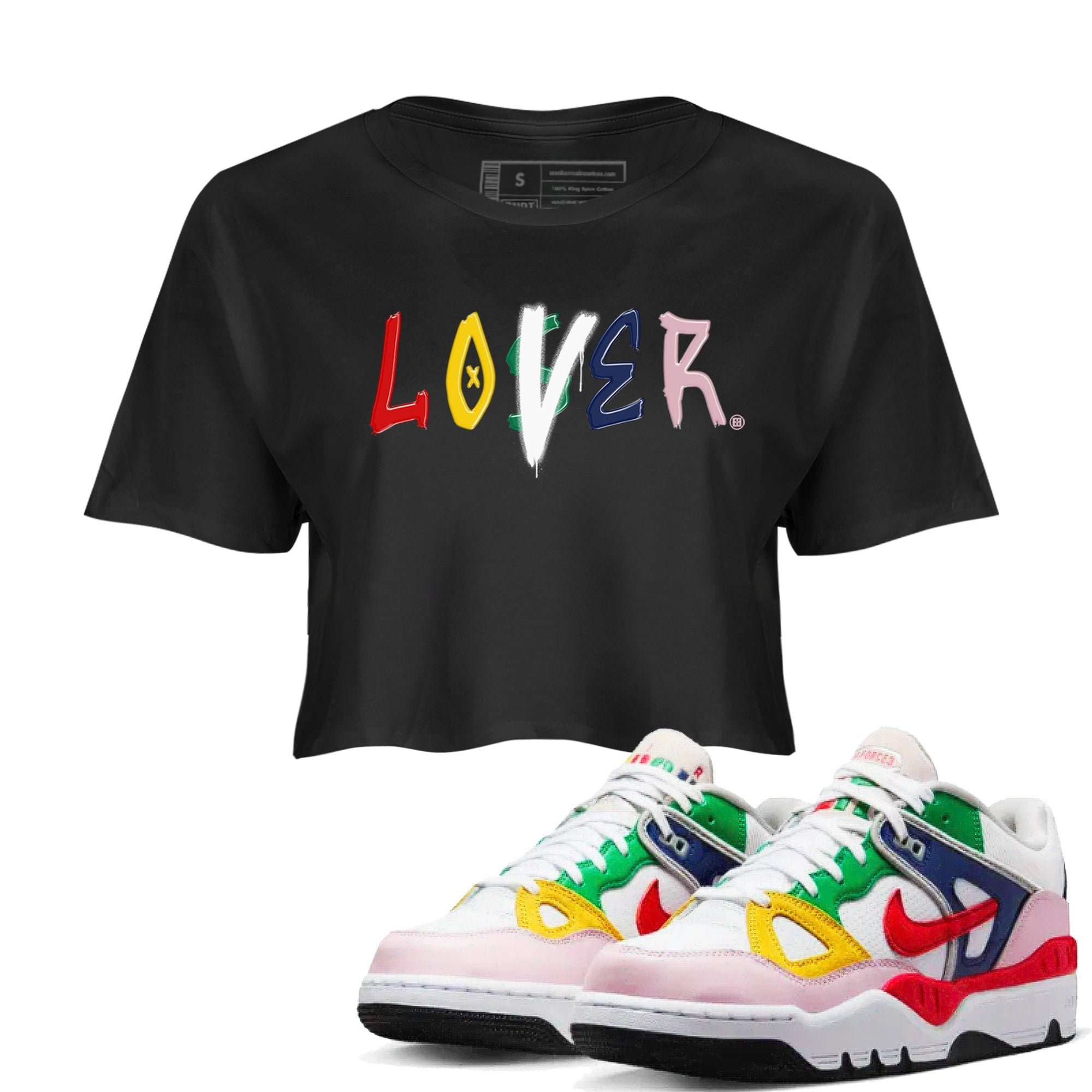 Loser Lover snkmatch Women's Top - Air Force 3 Blue Void and Tour Yellow
