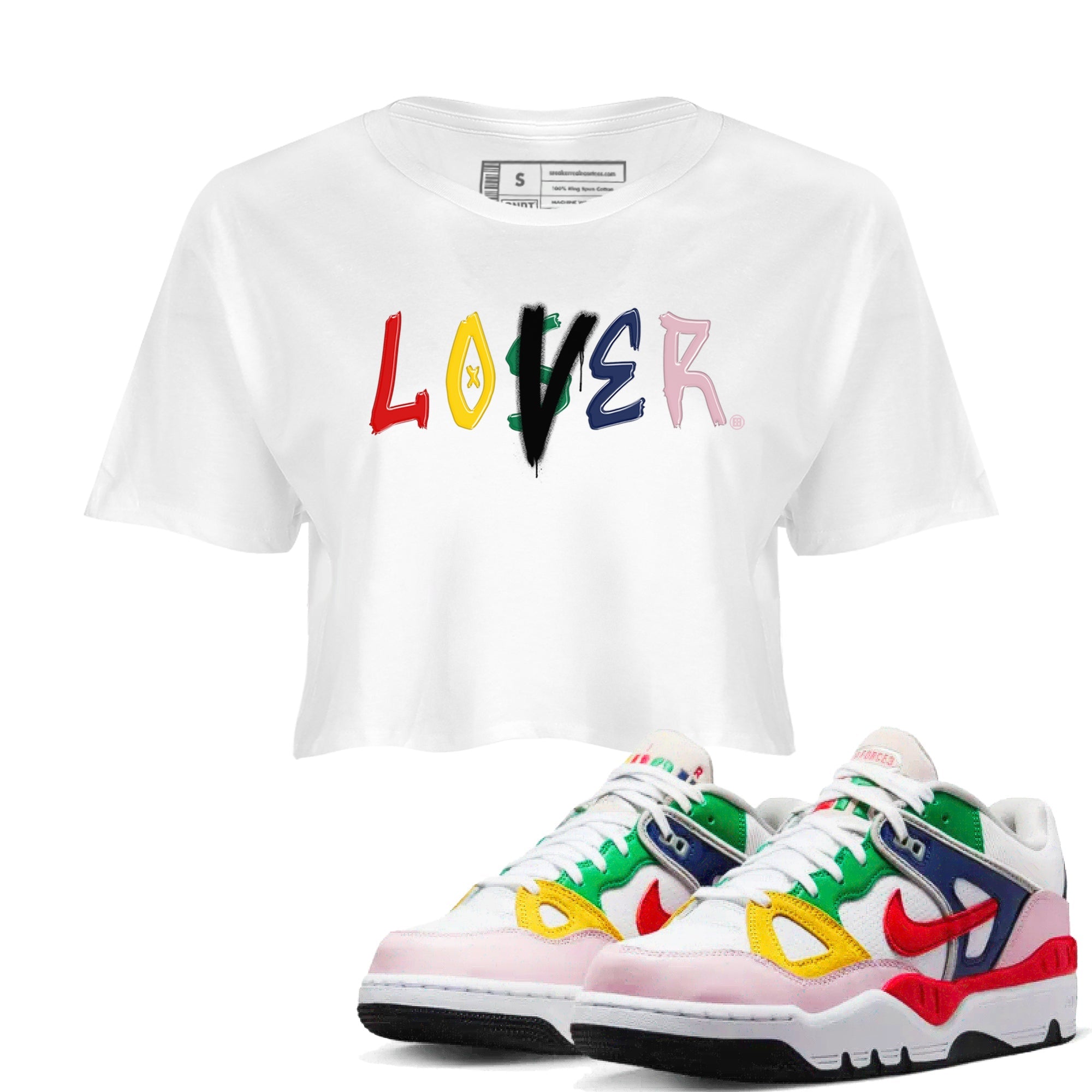 Loser Lover snkmatch Women's Top - Air Force 3 Blue Void and Tour Yellow