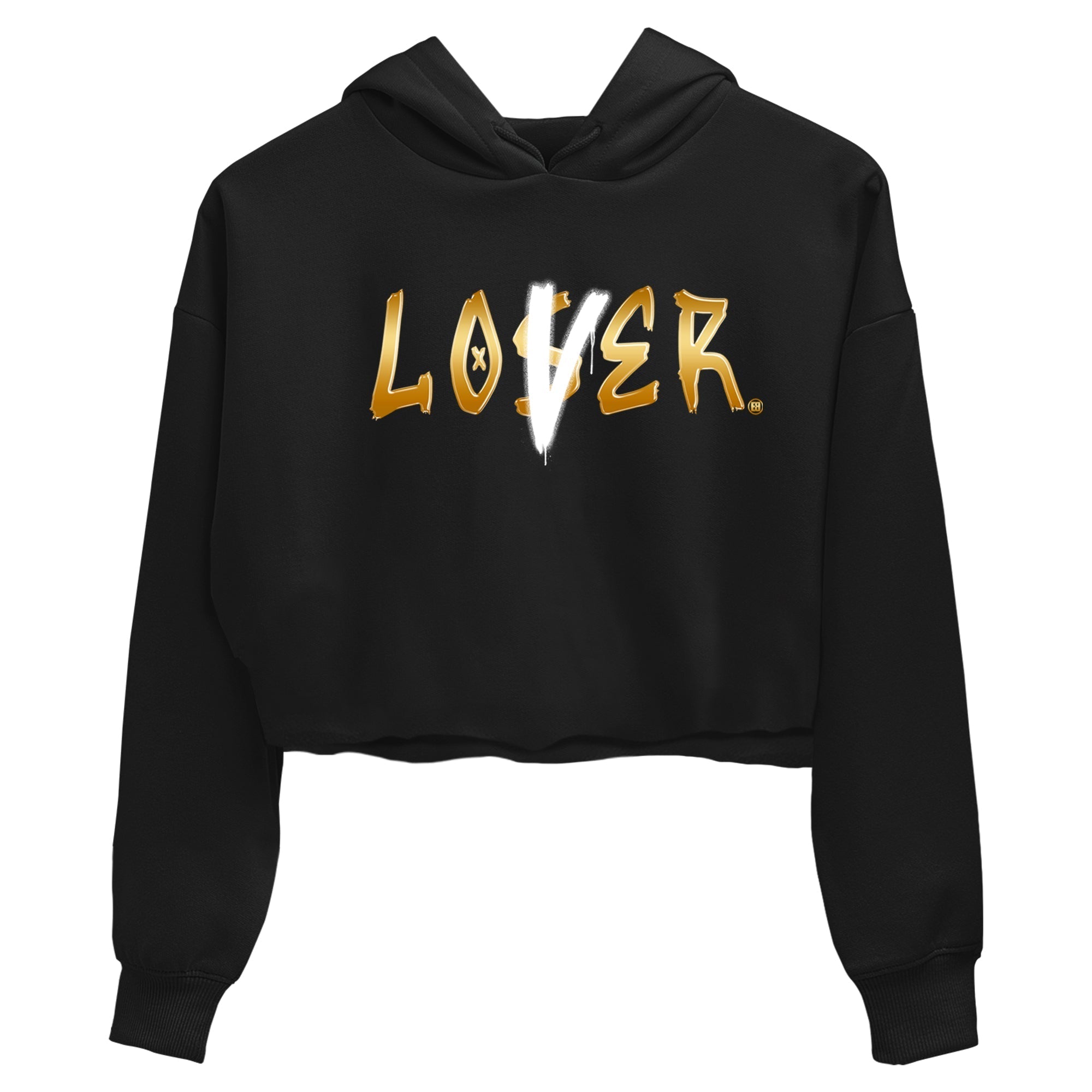 Loser Lover snkmatch Women's Top - Air Jordan 1 Black Metallic Gold