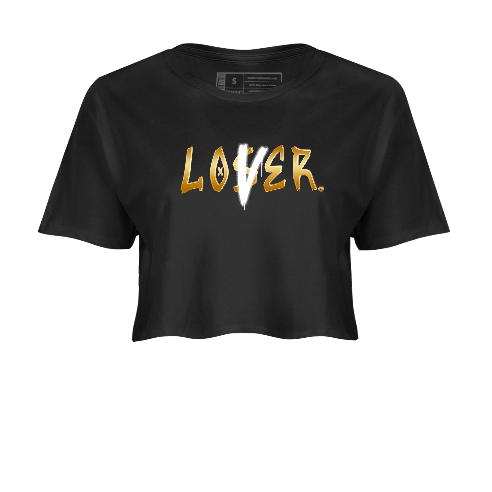 Loser Lover snkmatch Women's Top - Air Jordan 1 Black Metallic Gold