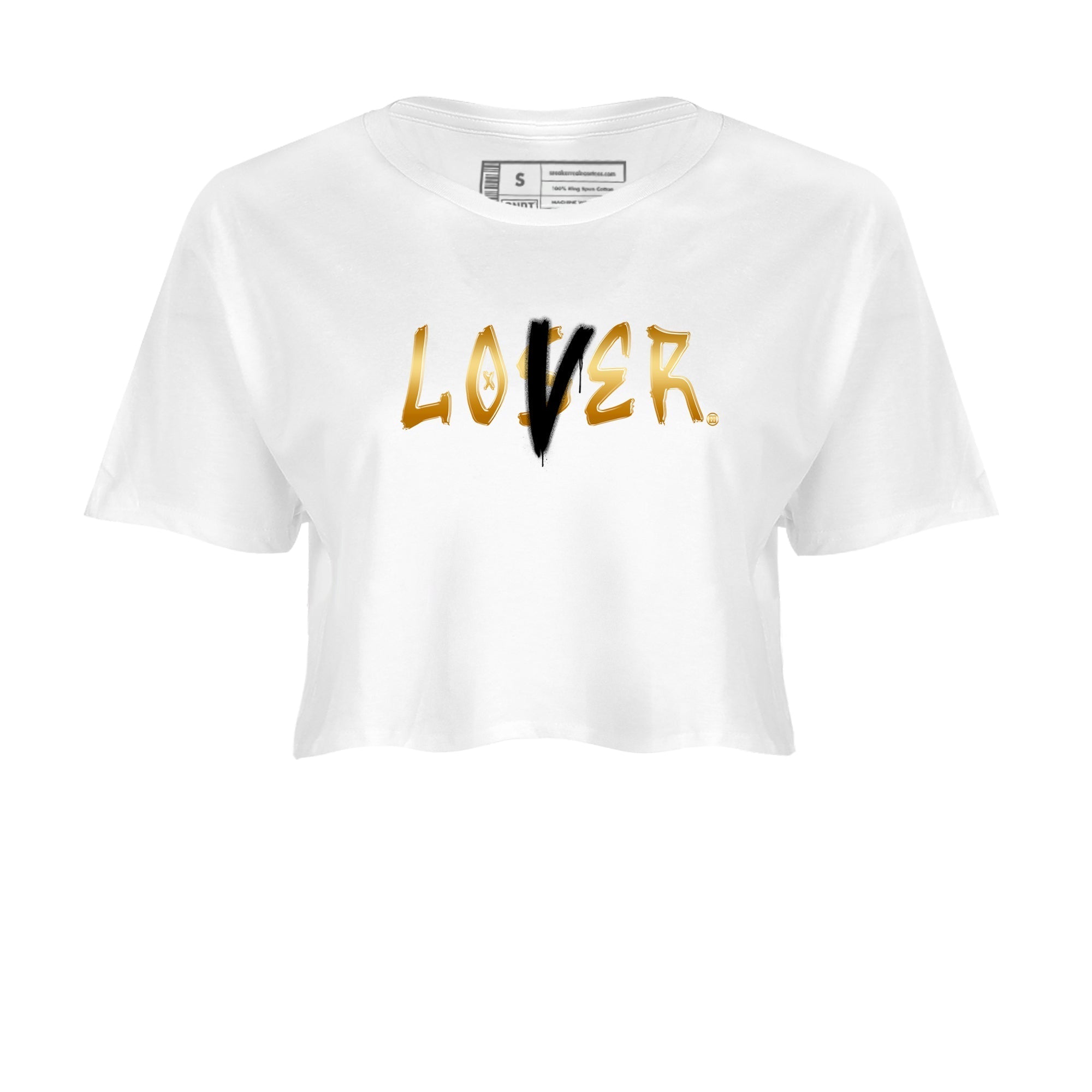 Loser Lover snkmatch Women's Top - Air Jordan 1 Black Metallic Gold