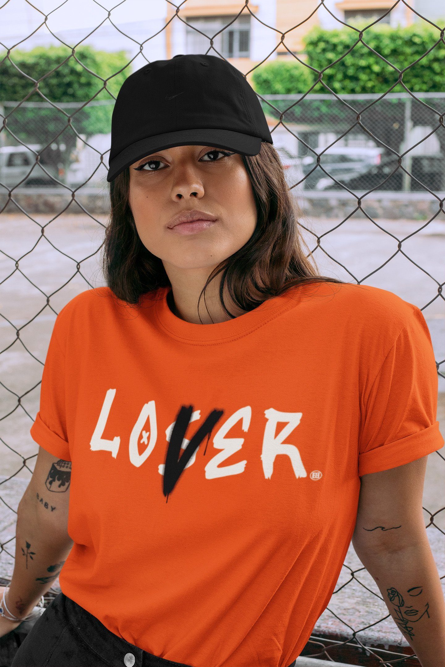 Loser Lover Unisex Tops - Air Jordan 1 Electro Orange