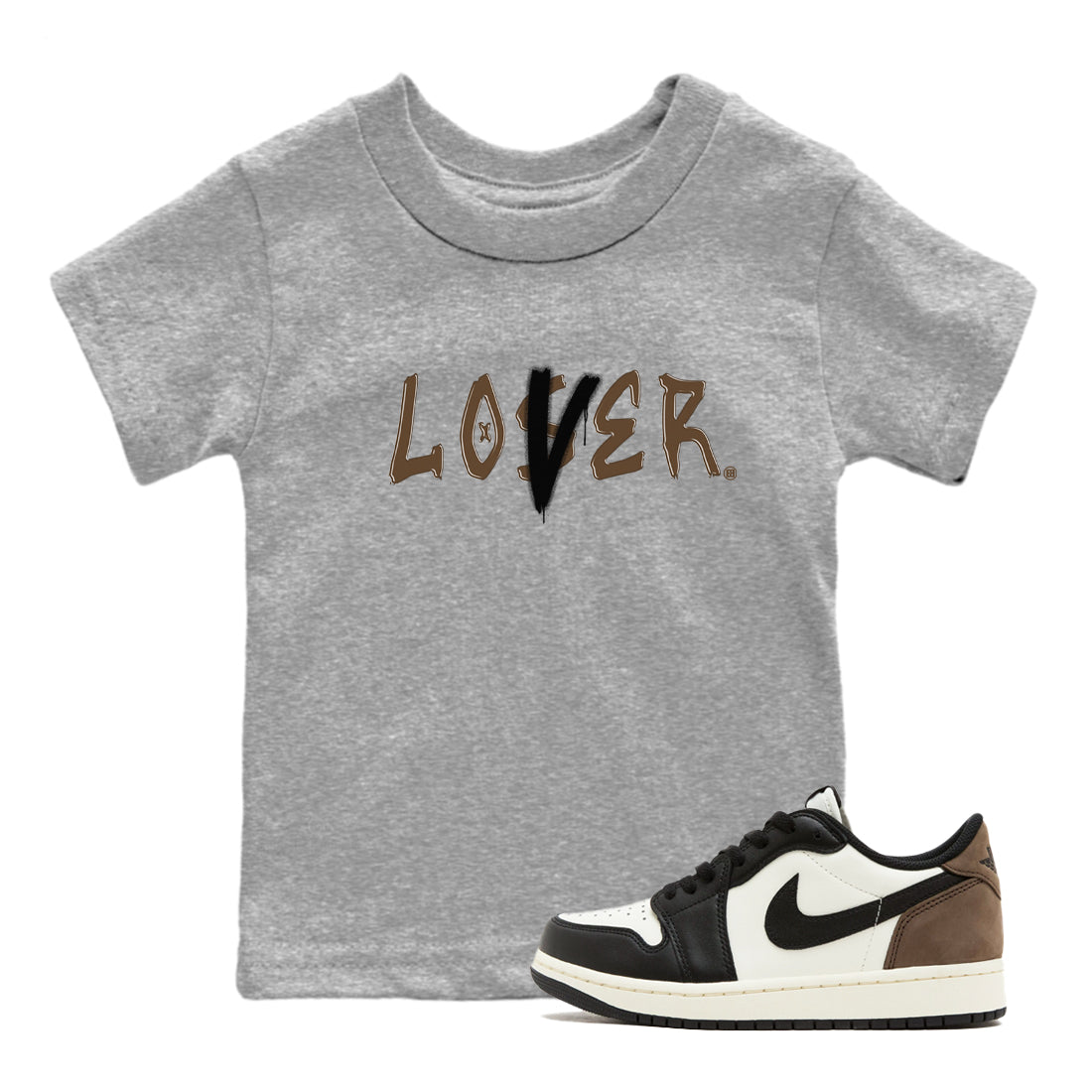 Loser Lover snkmatch Tees Kids - Air Jordan 1 Mocha