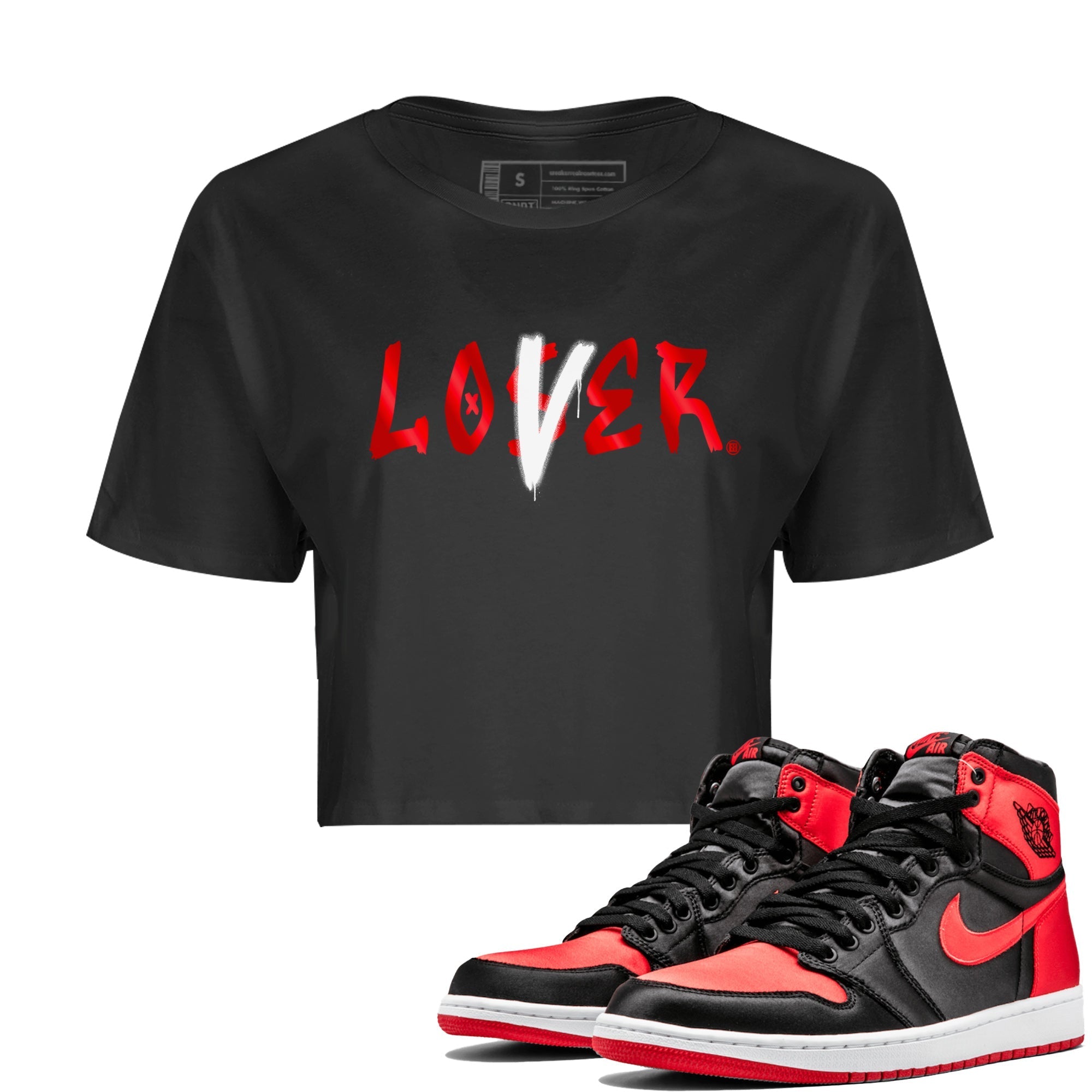 Loser Lover Women's Tops - Air Jordan 1 Satin Bred
