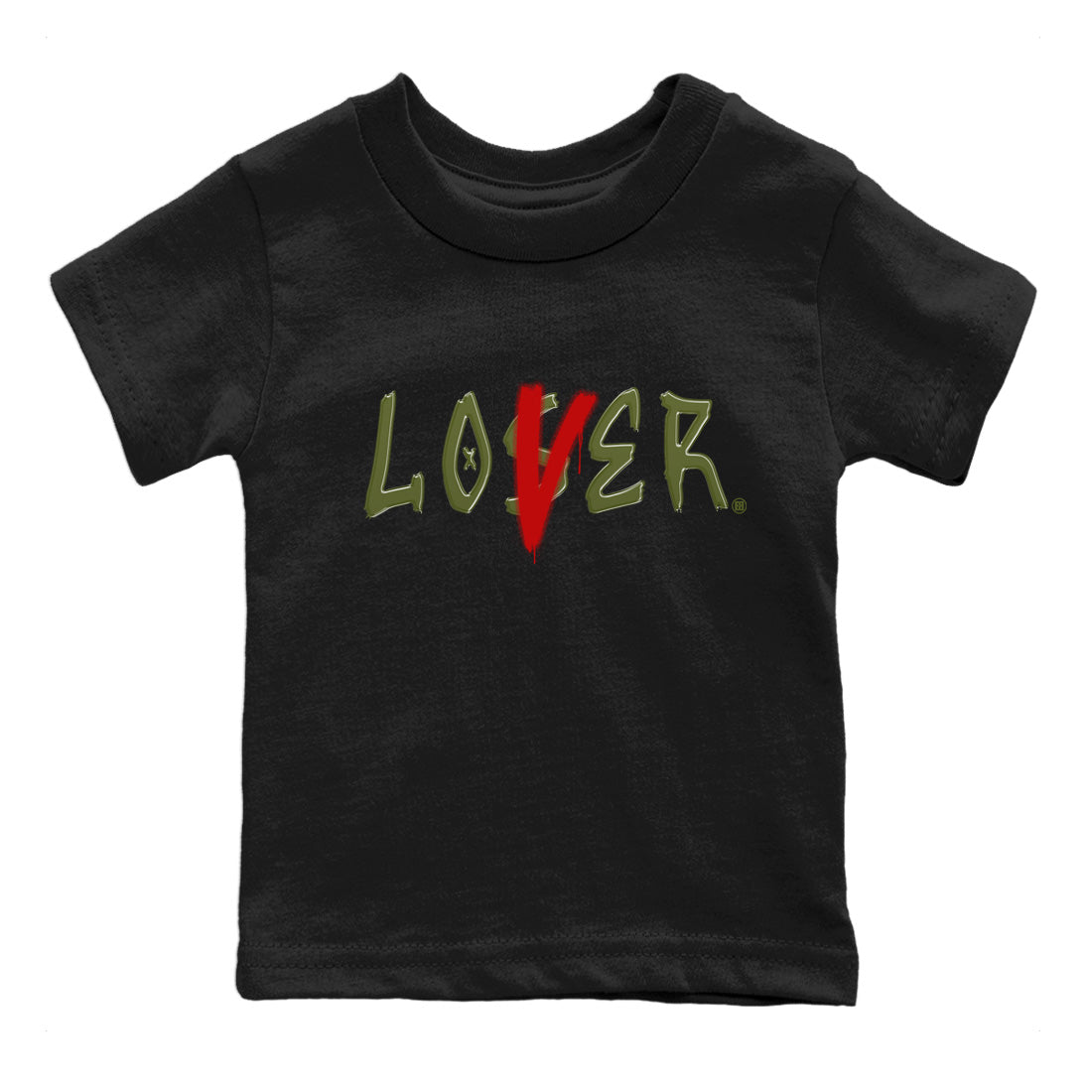 Loser Lover Kids Tops - Air Jordan 1 Travis Scott Olive