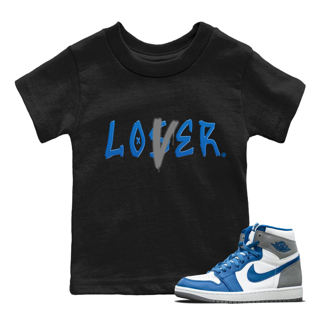 Loser Lover Kids Tops - Air Jordan 1 True Blue
