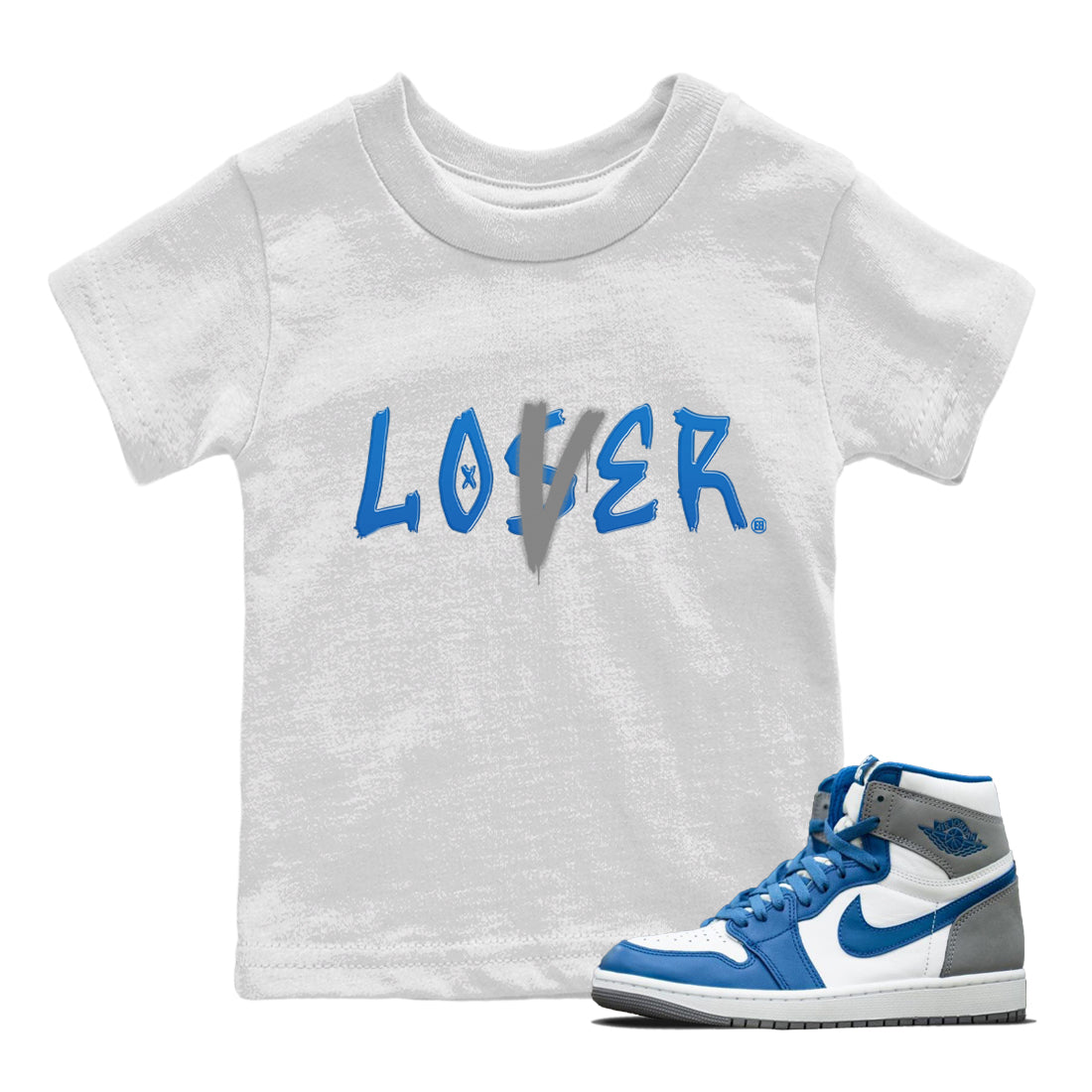 Loser Lover Kids Tops - Air Jordan 1 True Blue