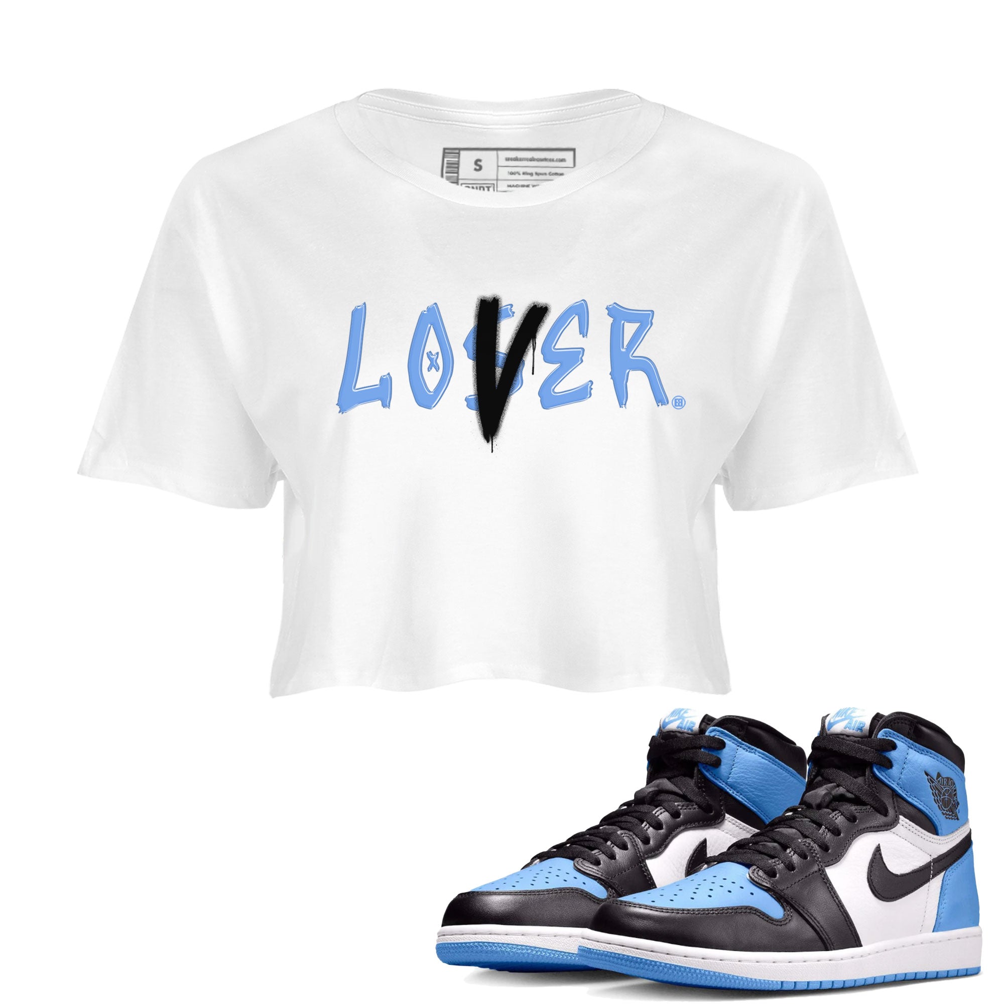 Loser Lover snkmatch Women's Top - Air Jordan 1 UNC Toe
