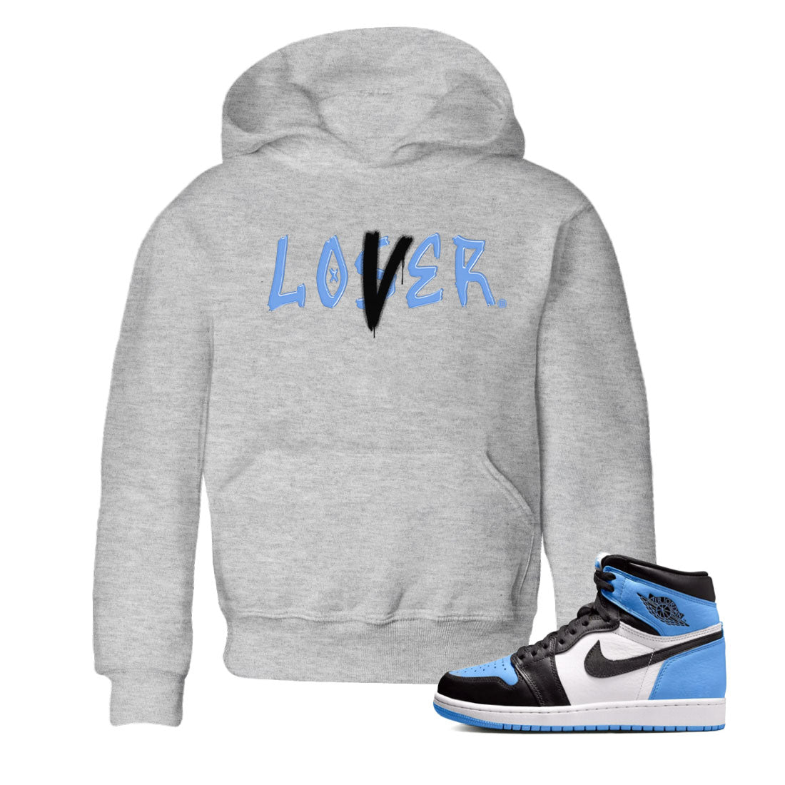 Loser Lover snkmatch Tee Kids - Air Jordan 1 UNC Toe