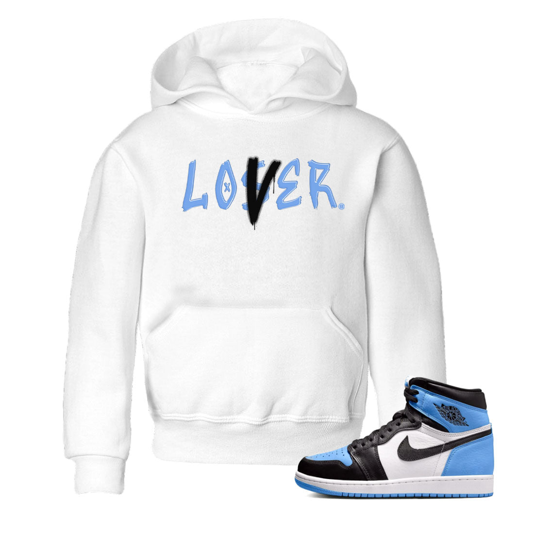 Loser Lover snkmatch Tee Kids - Air Jordan 1 UNC Toe