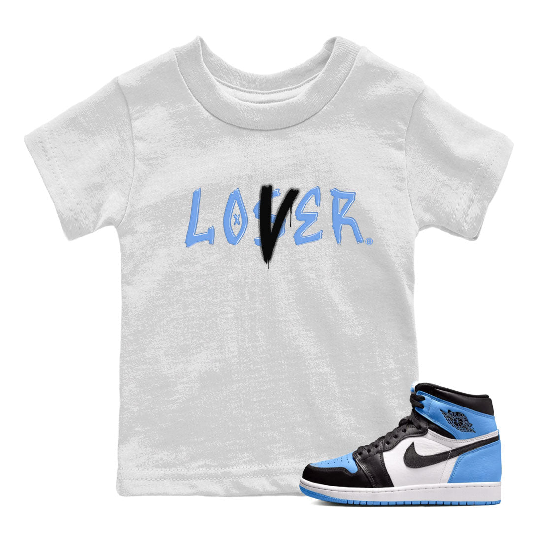 Loser Lover snkmatch Tee Kids - Air Jordan 1 UNC Toe