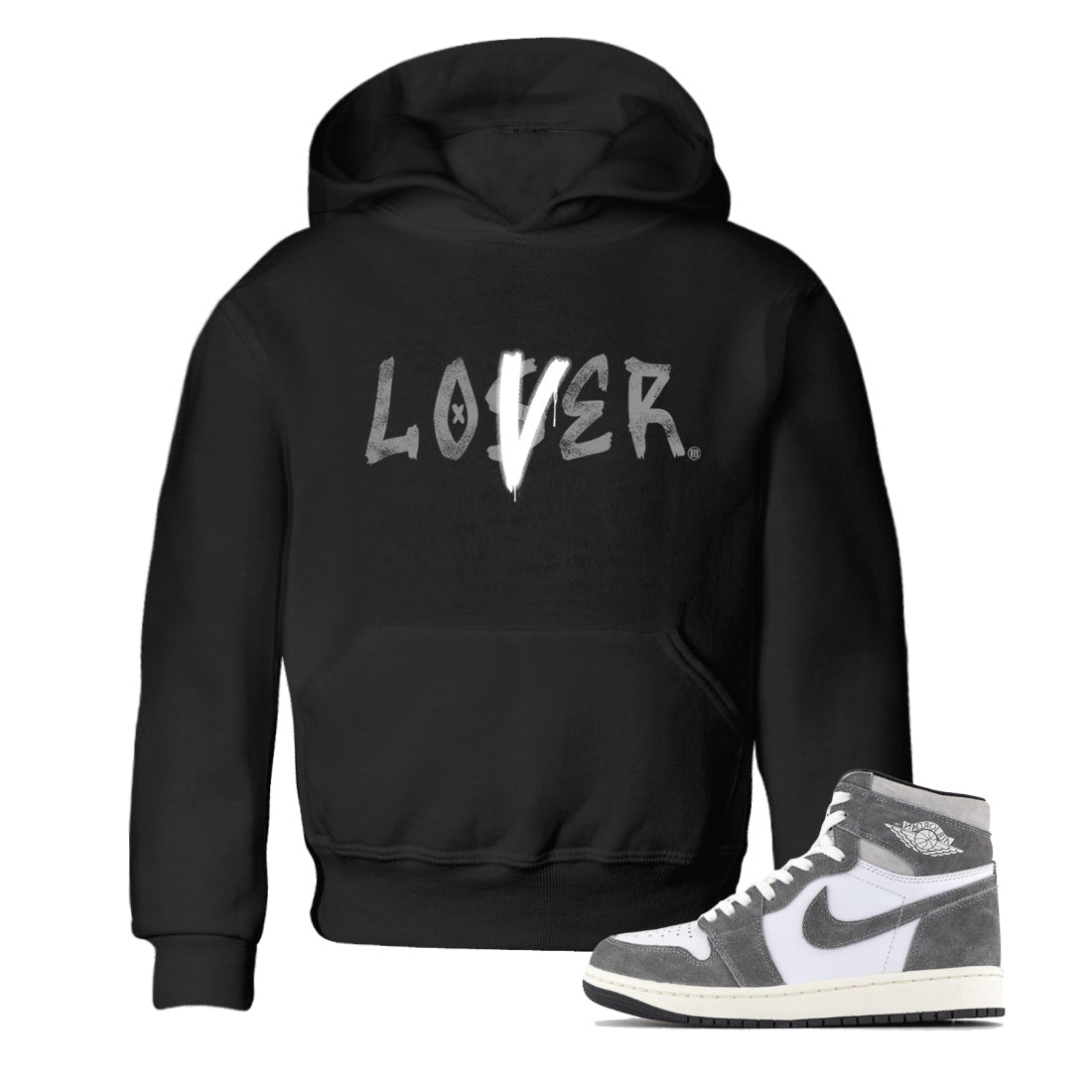 Loser Lover Kids Tops - Air Jordan 1 Washed Heritage