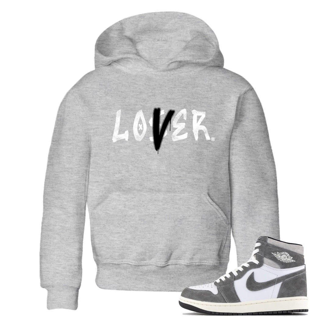 Loser Lover Kids Tops - Air Jordan 1 Washed Heritage