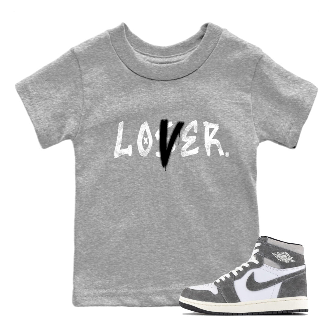 Loser Lover Kids Tops - Air Jordan 1 Washed Heritage