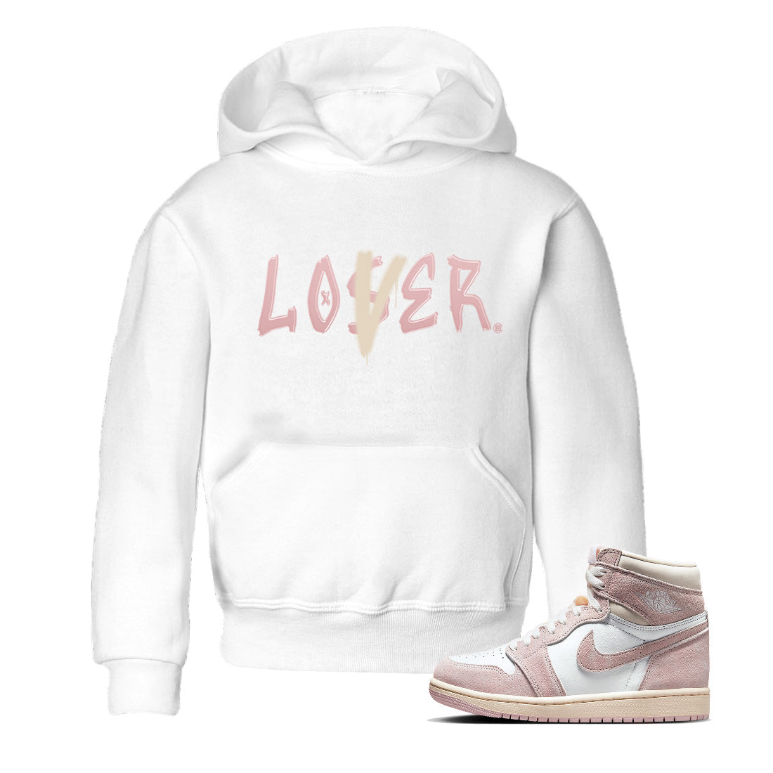 Loser Lover Kids Tops - Air Jordan 1 Washed Pink