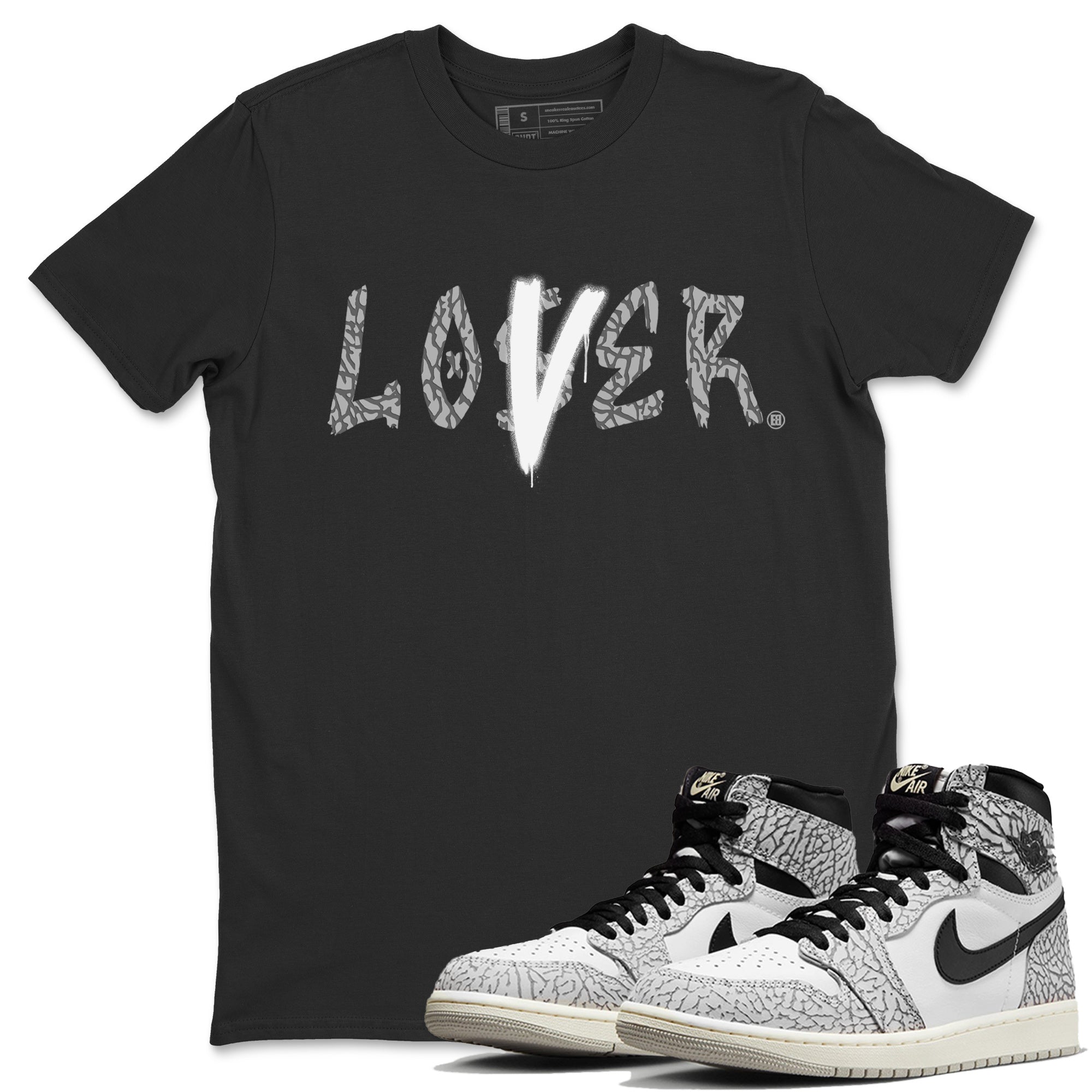 Loser Lover Unisex Tops - Air Jordan 1 White Cement