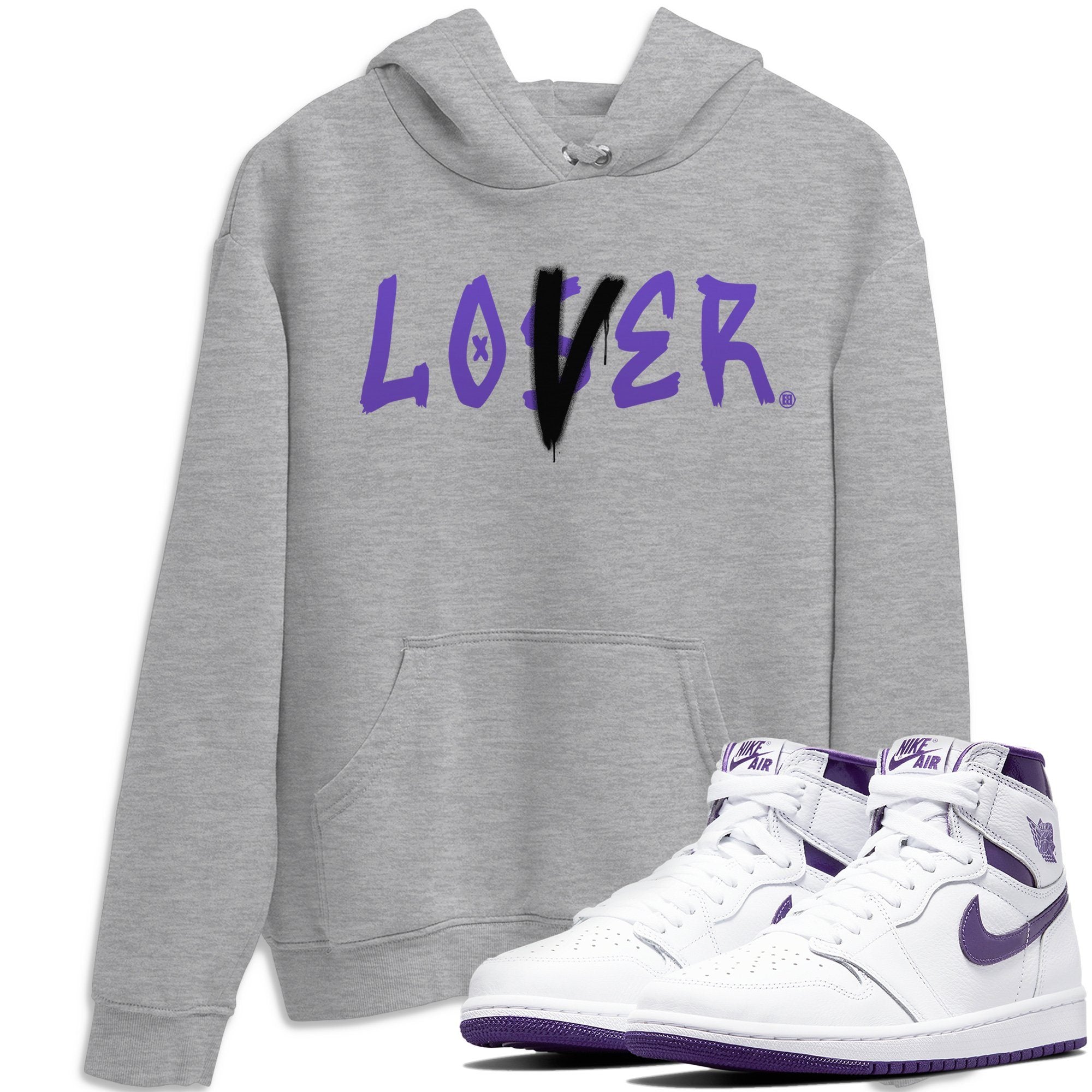 Loser Lover Unisex Tops - Air Jordan 1 WMNS Court Purple