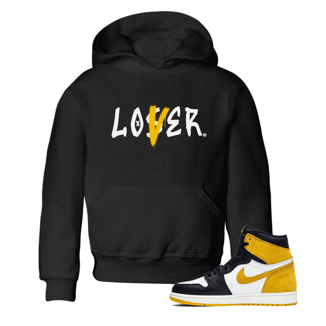 Loser Lover snkmatch Tees Kids - Air Jordan 1 Yellow Ochre