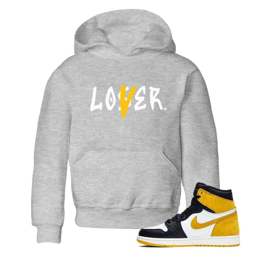 Loser Lover snkmatch Tees Kids - Air Jordan 1 Yellow Ochre