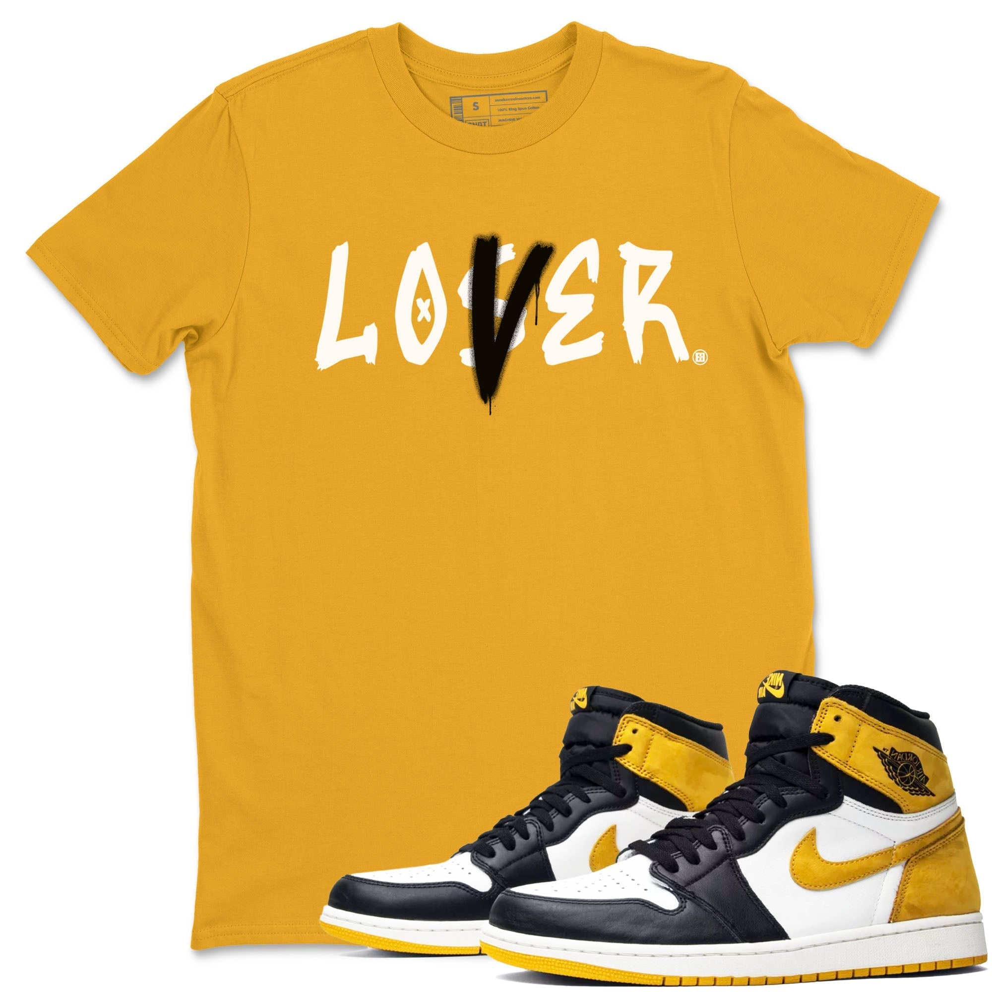 Loser Lover snkmatch Tees - Air Jordan 1 Yellow Ochre