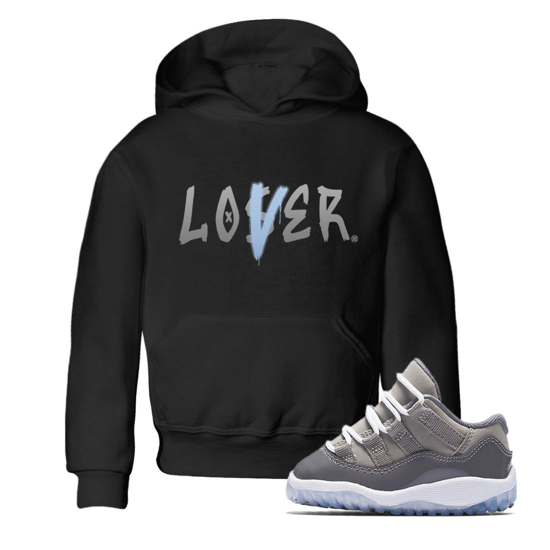Loser Lover Kids Tops - Air Jordan 11 Cool Grey Kids
