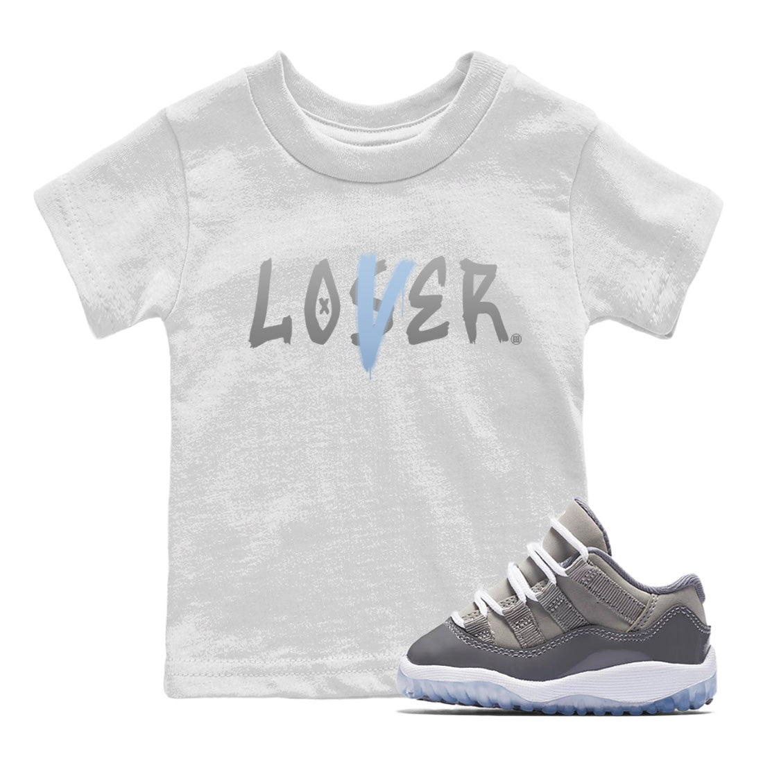 Loser Lover Kids Tops - Air Jordan 11 Cool Grey Kids