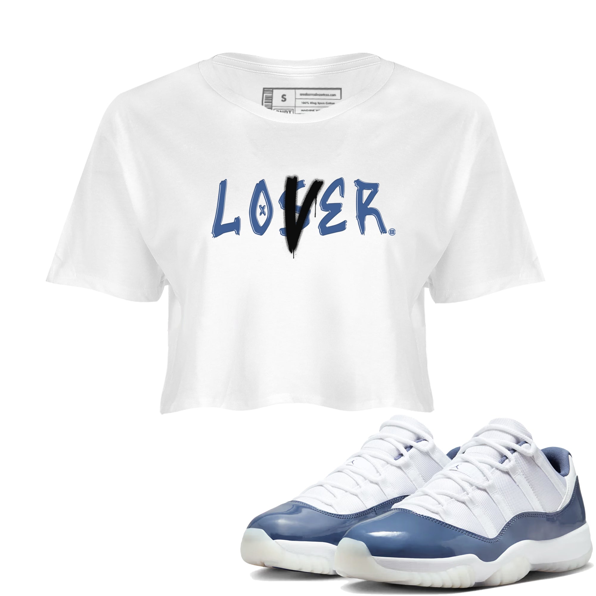 Loser Lover snkmatch Women's Top - Air Jordan 11 Diffused Blue