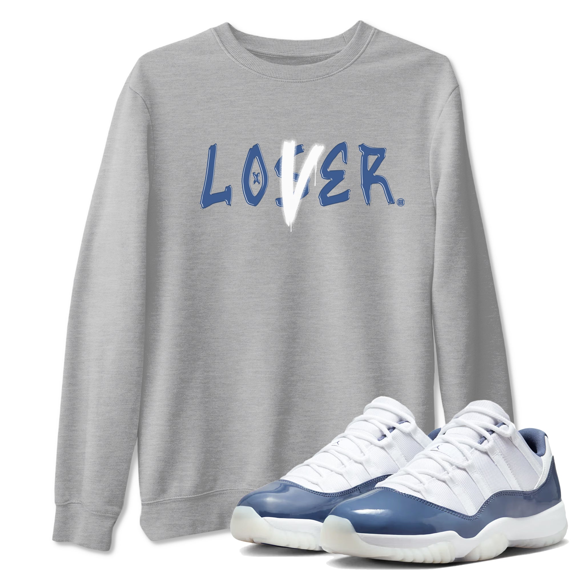 Loser Lover snkmatch Tees - Air Jordan 11 Diffused Blue