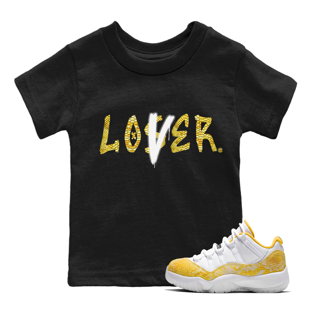 Loser Lover Kids Tops - Air Jordan 11 Yellow Python