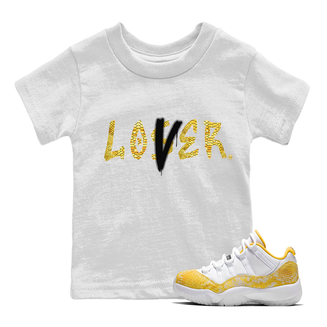 Loser Lover Kids Tops - Air Jordan 11 Yellow Python