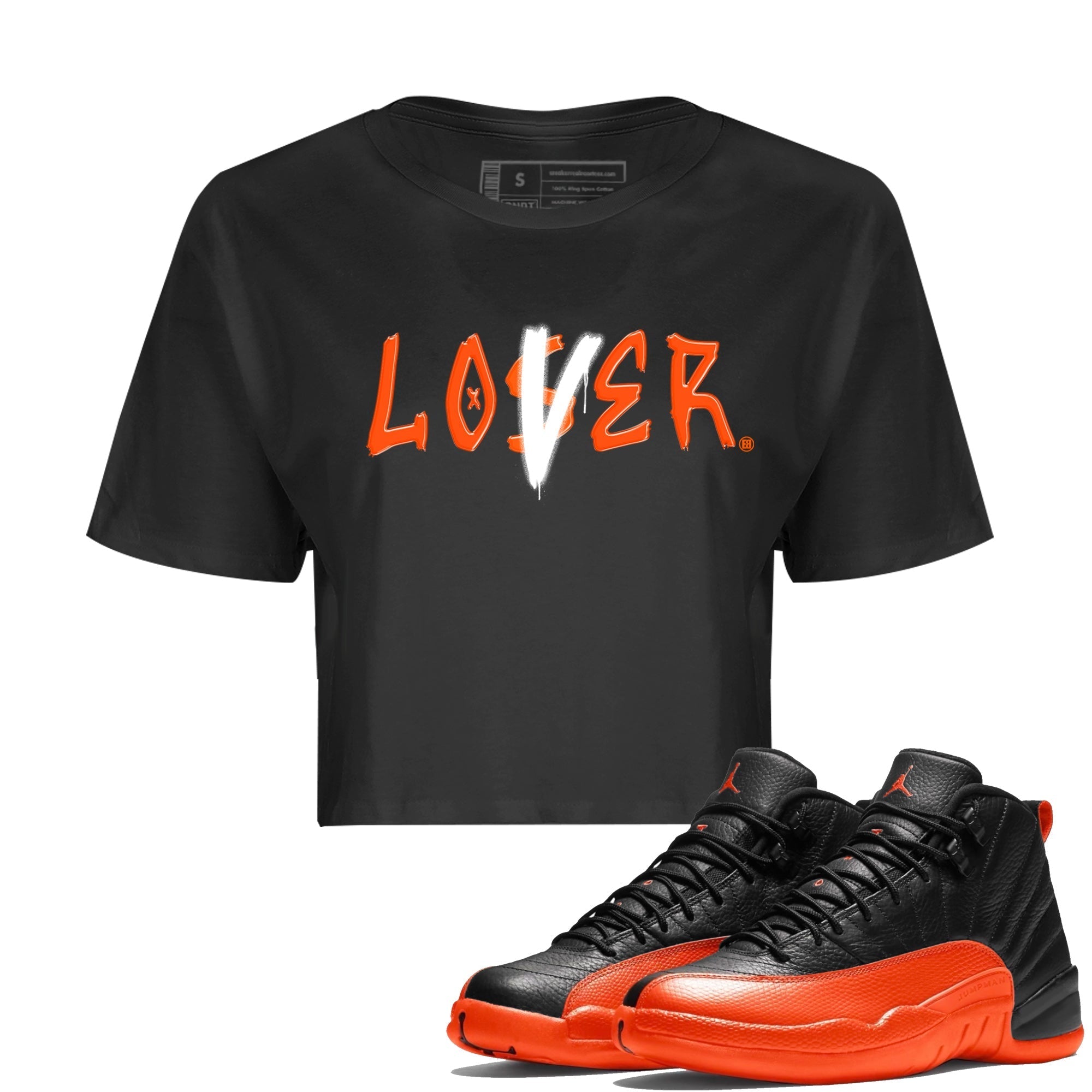 Loser Lover Women's Tops - Air Jordan 12 Brilliant Orange