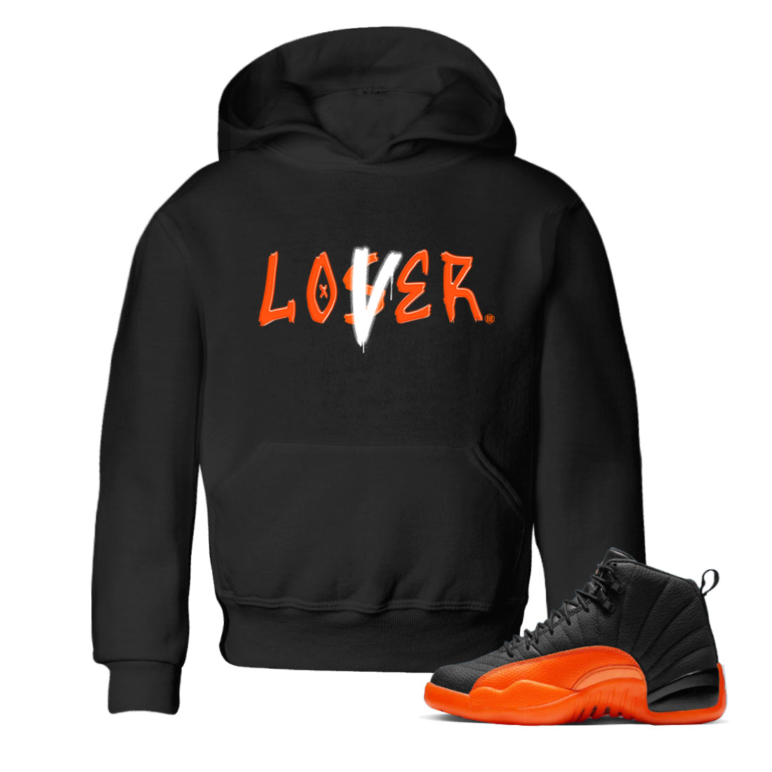 Loser Lover Kids Tops - Air Jordan 12 Brilliant Orange