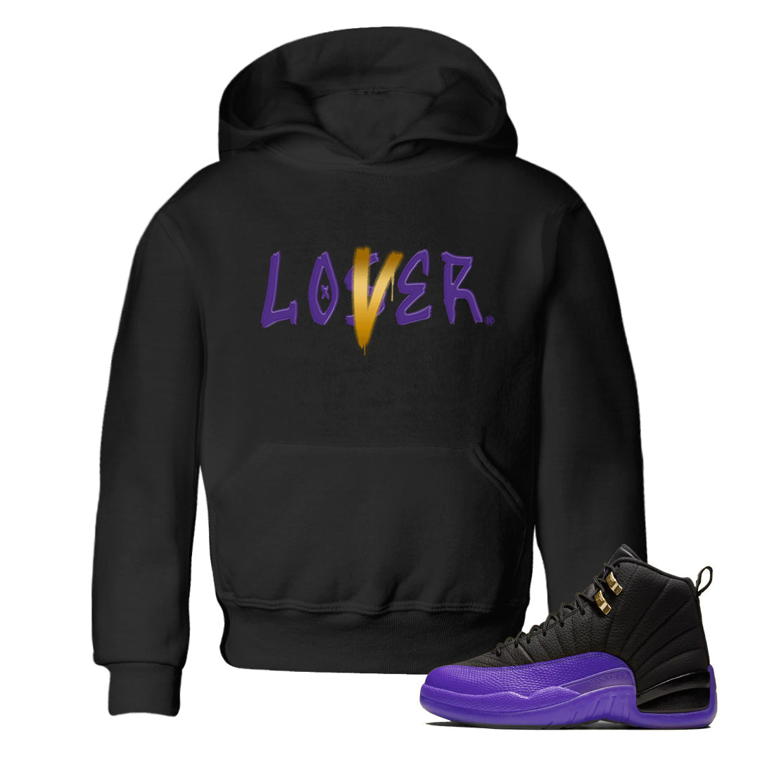 Loser Lover Kids Tops - Air Jordan 12 Field Purple
