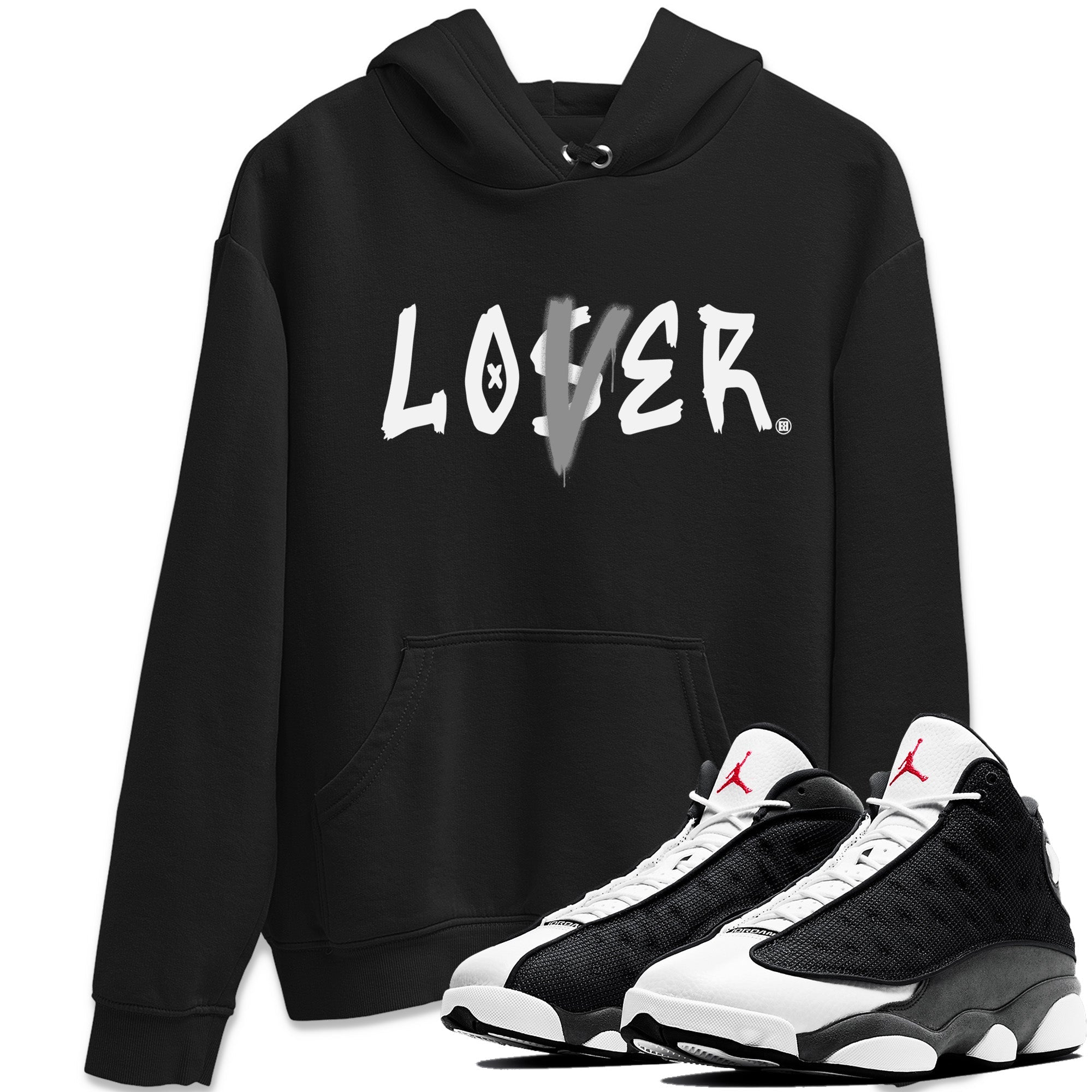 Loser Lover Unisex Tops - Air Jordan 13 Black Flint