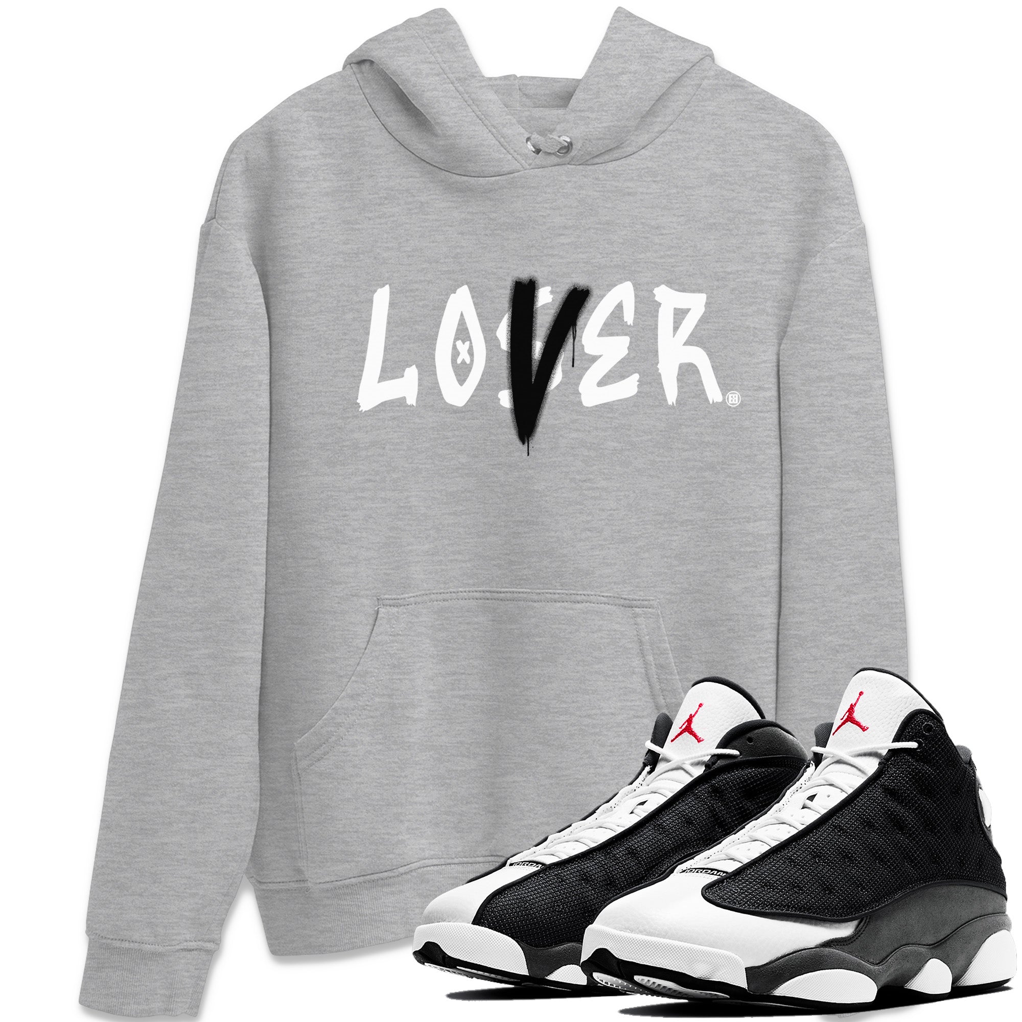 Loser Lover Unisex Tops - Air Jordan 13 Black Flint