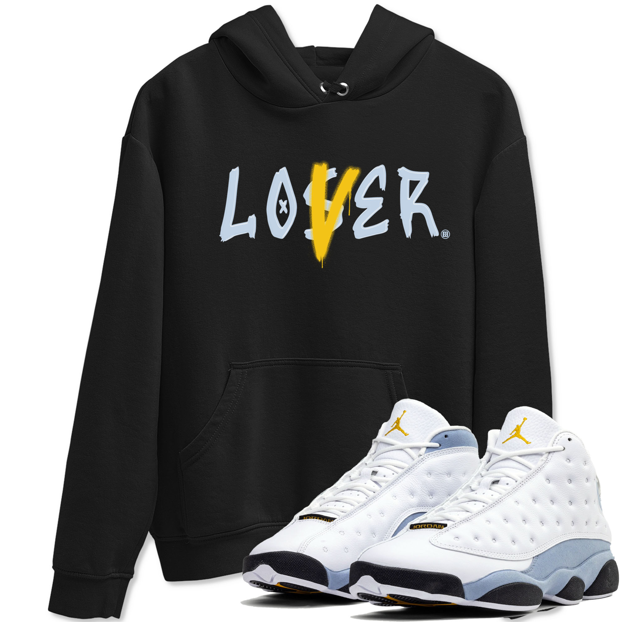 Loser Lover snkmatch Tees - Air Jordan 13 Blue Grey