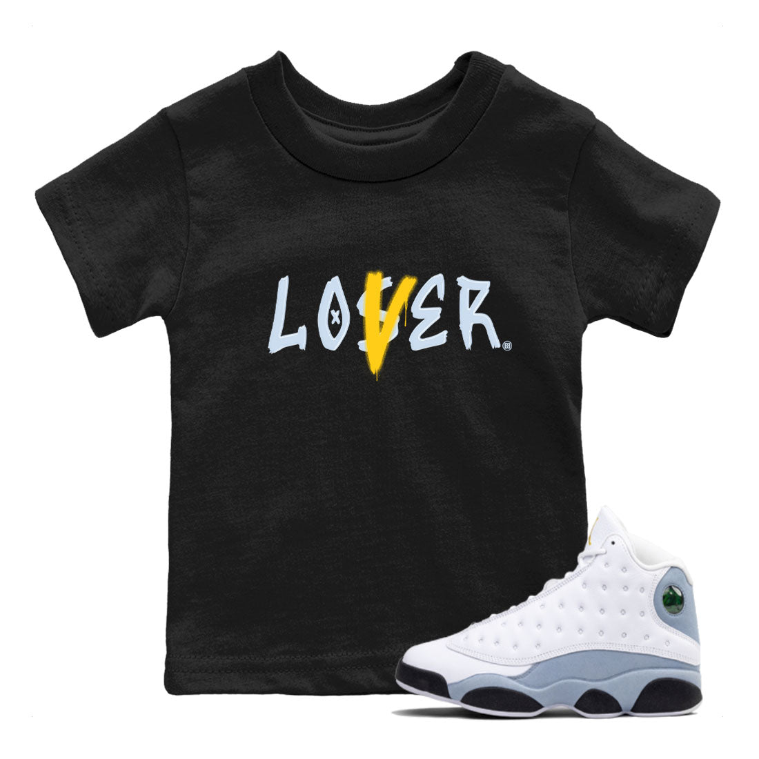 Loser Lover snkmatch Tees Kids - Air Jordan 13 Blue Grey