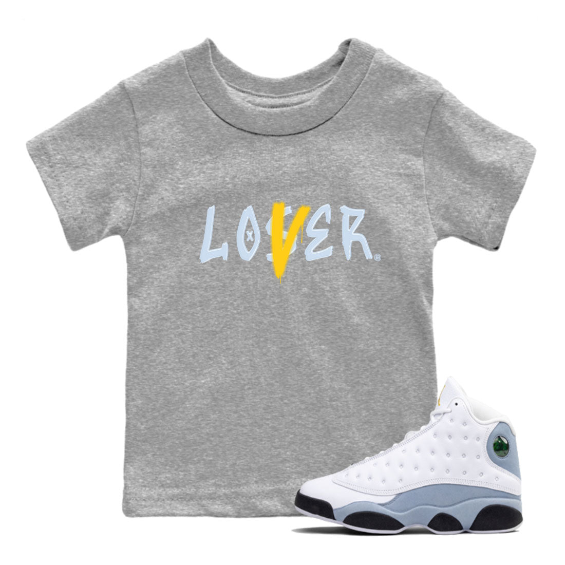 Loser Lover snkmatch Tees Kids - Air Jordan 13 Blue Grey